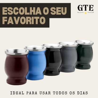 Copo de Erva Mate em Aço Inoxidável 304