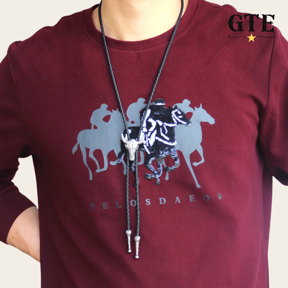 Gravata Cowboy em Couro