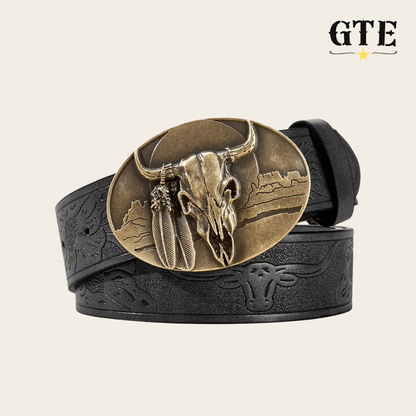 Cinto de couro PU Western Cowboy