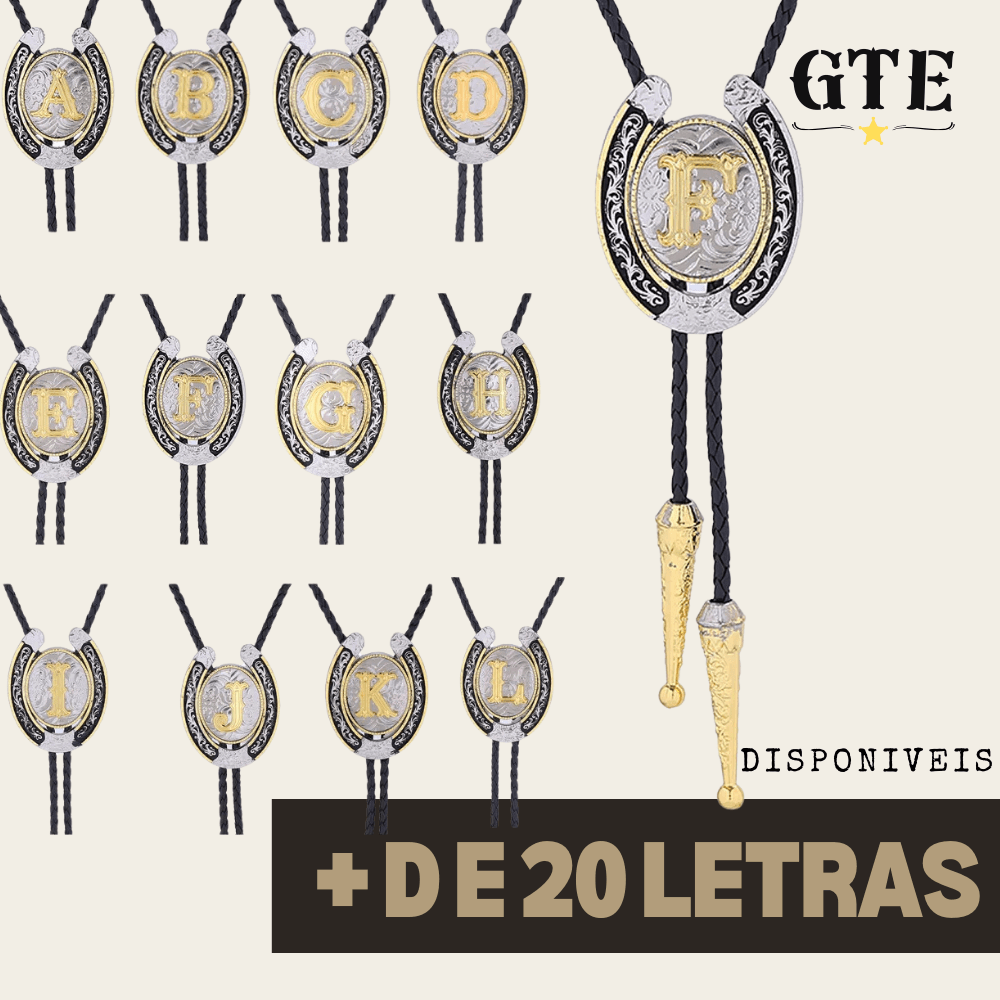 Gravata Gautchê®️ Western – Letra Personalizada